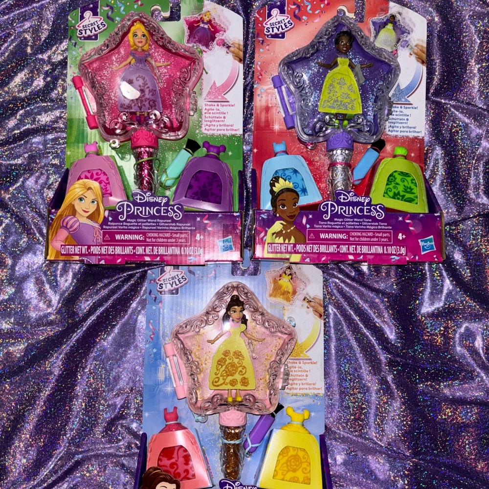 Disney Princess Secret Styles Magic Glitter Wand Set